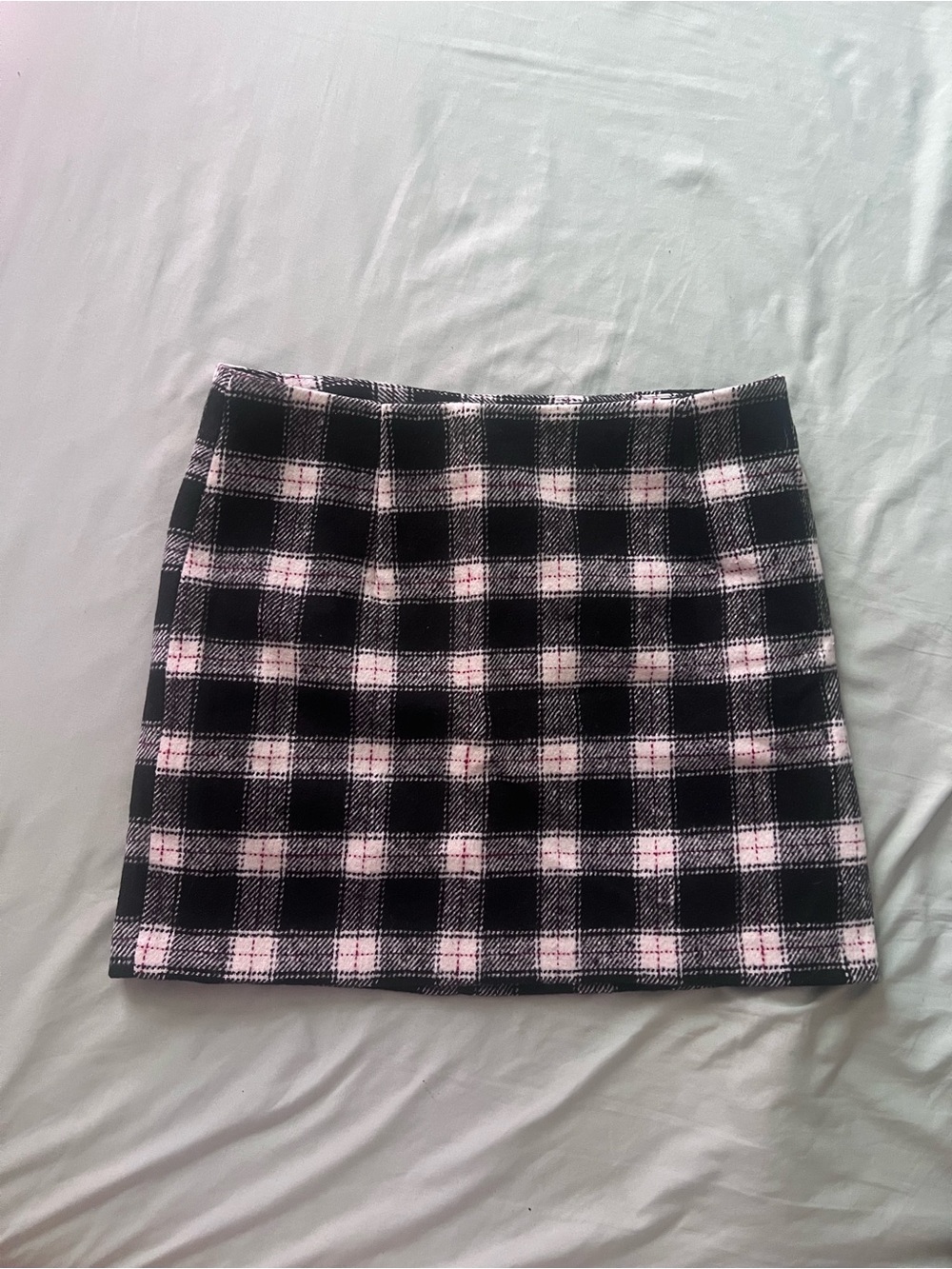 Forever 21 Black and Pink Plaid Mini Skirt